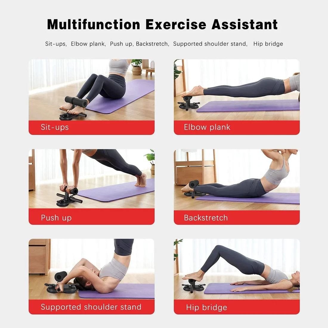 Sit Up Assistant Device Bar| Fitness Exercise Device with Self Suction